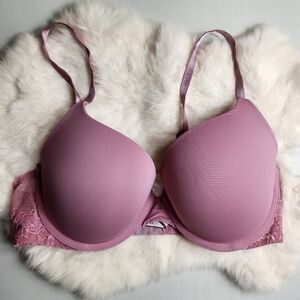 Victorias Secret Womens Rose Pink T-Shirt Push Up Bra-Size 32D